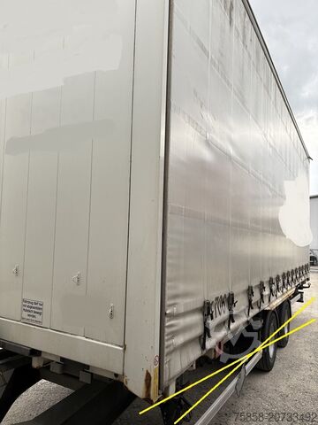 Zamiana nadwozia z platformą i plandeką Krone Jumbo 7,82m 3m hoch Hubdach + Edscha