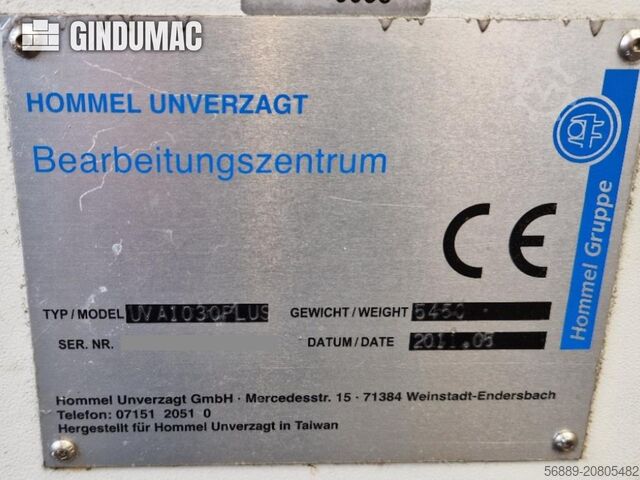 HOMMEL UNVERZAGT UVA 1030 PLUS HOMMEL UNVERZAGT UVA 1030 PLUS