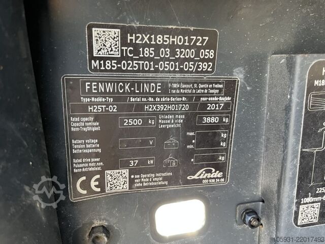 LPG vysokozdvižné vozíky Linde H25T-02