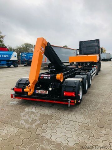 Félpótkocsi Auflieger Abrollkipper Hakenlift Hookliftloader