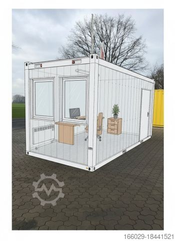 Semi-reboque porta-carroçaria amovível  20ft Bürocontainer nschaftscontainer