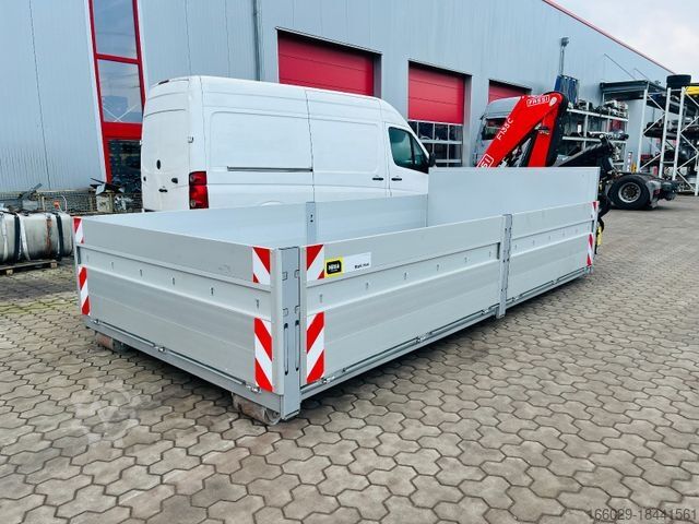Remorque porte-caisson  Container Krancontainer 6,5 m, Fassi Kran F135,