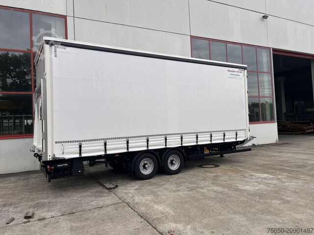 Nyitott pótkocsi ponyvával Möslein TPS 105 D-L Planenanhänger, Ladebordwand + Durchladbar neuwertig