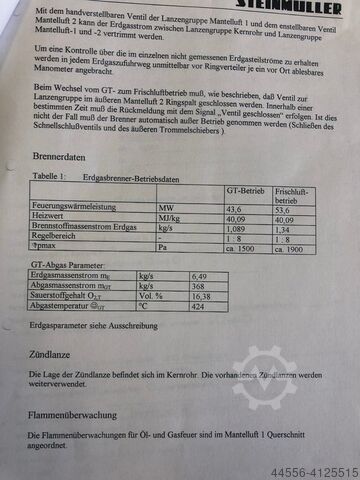 Partij Gecombineerde dubbele branders, gas en olie Steinmüller 1: G-18-K 1120/800, 2: DAG-18-K 1120/800