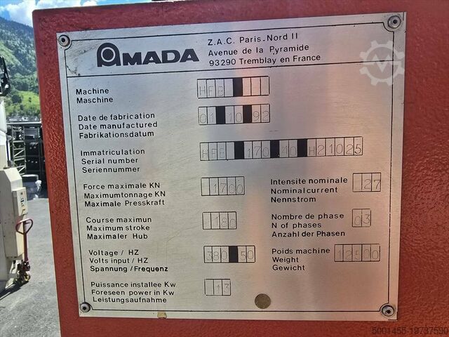 ABKANTPRESSE Amada HFB 170-40