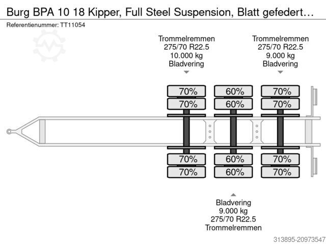 Containertransport Burg BPA 10 18 Kipper