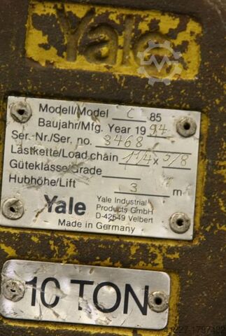 Ανελκυστήρας αλυσίδας με μοχλό YALE 10 ton