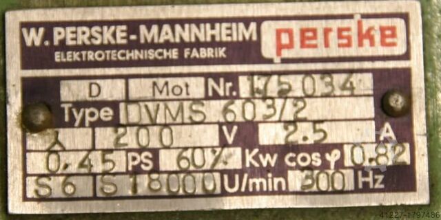 Milling motor for edge processing machines Perske DVMS 603/2