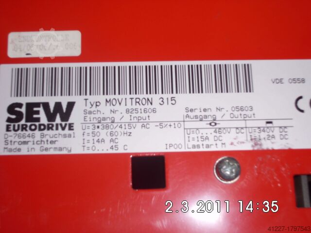 Strömomvandlare SEW-EURODRIVE Movitron 315
