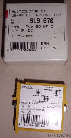Módulo combinado de descarregador Dehn Verschiedene Typen