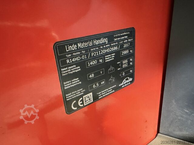 Chariot à mât rétractable Linde R14HD-01
