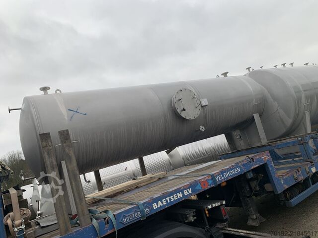 Réservoir de stockage horizontal de 7500 litres en acier inoxydable V2A  S16532