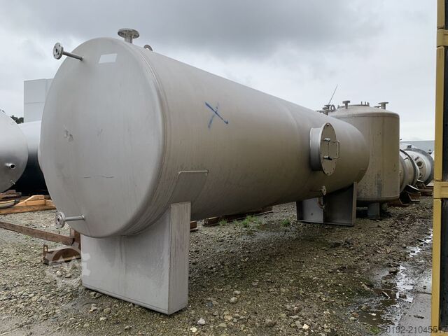 Réservoir de stockage horizontal de 7500 litres en acier inoxydable V2A  S16532