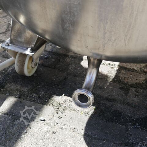 Cuve mobile de 500 litres en inox V2A avec agitateur à hélice  9595