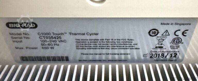 Thermocycler Bio-Rad C1000 Touch
