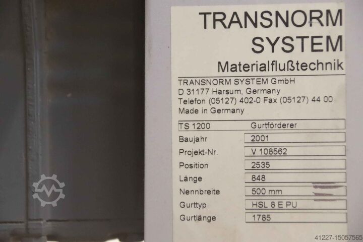 Förderband frequenzgeregelt Transnorm TS 1200 848 x 500 mm