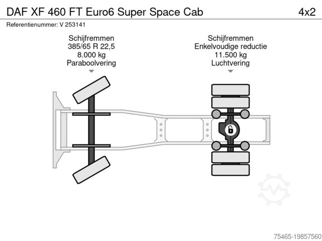 Standaard-SZM DAF XF 460 FT Euro6 Super Space Cab