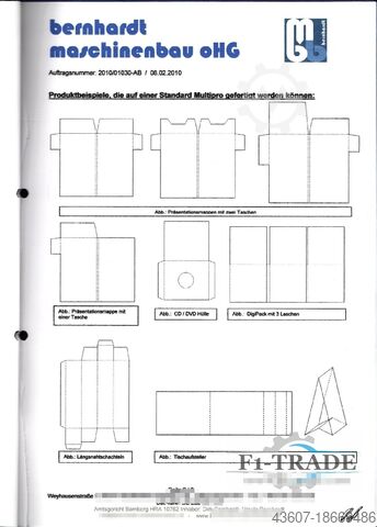 Maszyna do klejenia pudełek składanych / składarko-sklejarka Bernhardt FKB 700