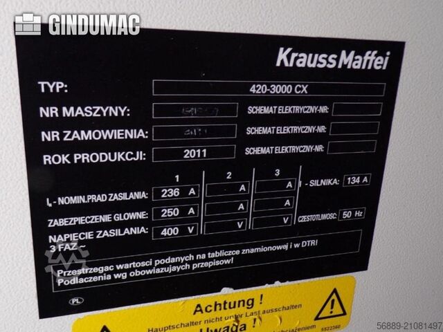 Krauss Maffei 420-3000 CX Krauss Maffei 420-3000 CX
