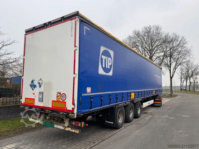 Sliding tarpaulins Krone 3-ass schuifzeilen oplegger