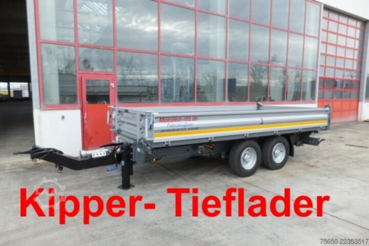 Remorcă basculantă Möslein TTD11 Orange  neuer Tandem 3- Seitenkipper Tieflader-- Neufahrzeug --