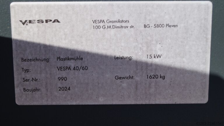 Egytengelyes aprító (shredder) VESPA 40/60 VGA