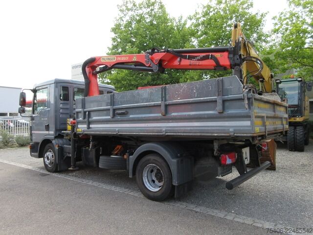 Τρίπλευρο ανατρεπόμενο φορτηγό man TGL 12.220 4x2 BB,Palfinger PK8501,Schrottspinne