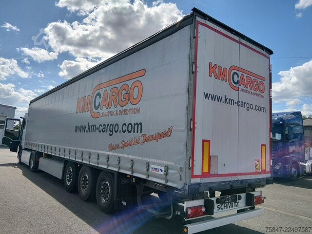 Open oplegger met zeil Schmitz Cargobull SCS 24/L-13.62 EB Liftachse