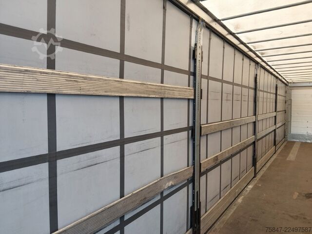 Open oplegger met zeil Schmitz Cargobull SCS 24/L-13.62 EB Liftachse