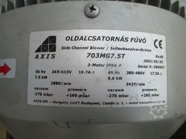 Dmychadlo s bočním kanálem # 4511 AXIS 703MG7.5T