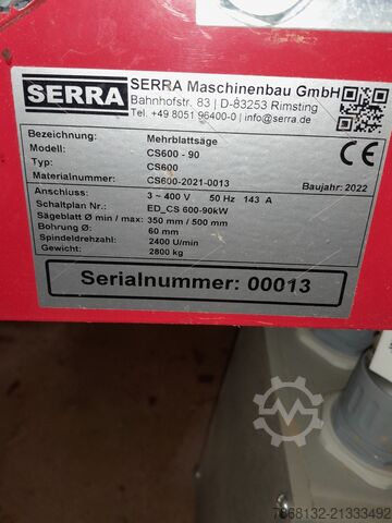 Sierra circular multihojas CS 600 Serra Mehrblattkreissäge