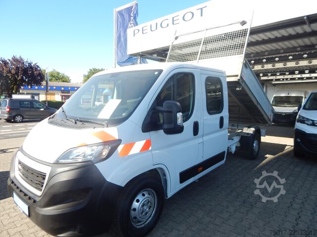 Háromoldalú billenőplatós pótkocsi, kiegészítő fényszórókkal + dupla kabin Peugeot 3-Seiten Kipper  Schutz Boxer Pritsche+Navi+Kamera+AHK 3,5t