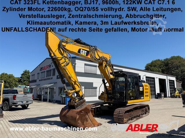 Bandgrävare Caterpillar 323FL Kettenbagger OQ70/75 vollhydr.