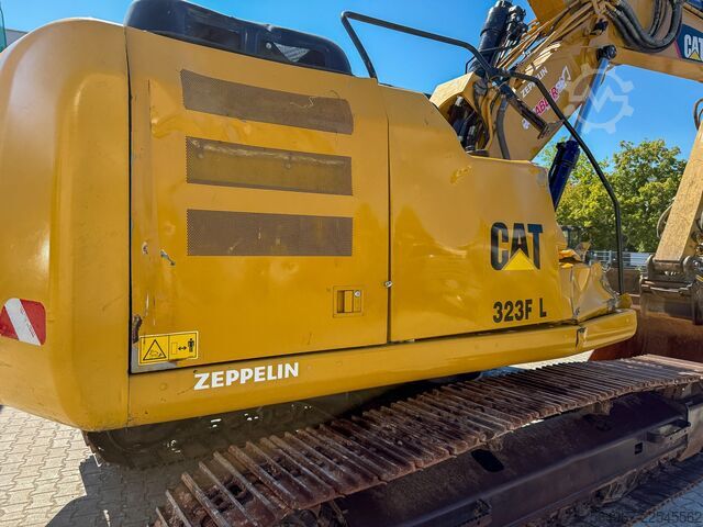 Bandgrävare Caterpillar 323FL Kettenbagger OQ70/75 vollhydr.