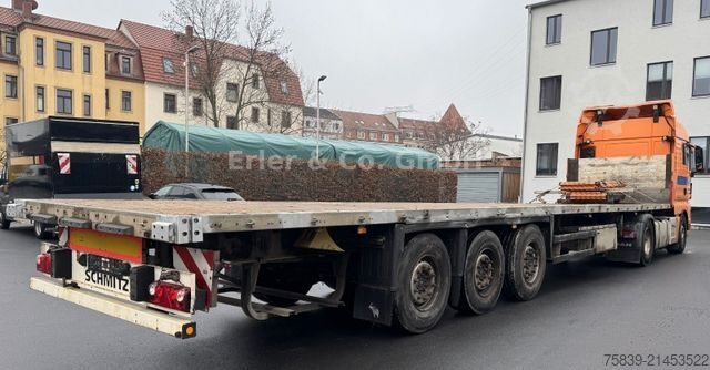 Remorque semi-plateforme de travail SCHMITZ CARGOBULL Rahmen verzinkt, Bordwände, I.+III. Achse Lift