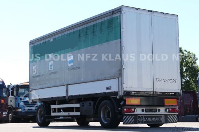 Open aanhangwagen met zeil Lanz + Marti EU 18 Durchladesystem Bordwände