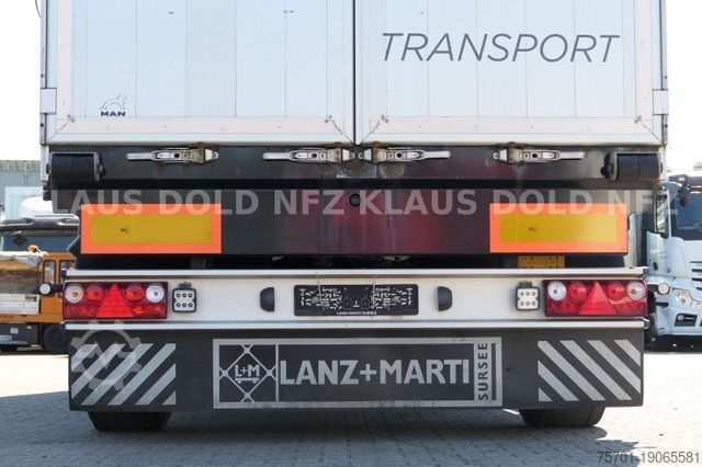 Open aanhangwagen met zeil Lanz + Marti EU 18 Durchladesystem Bordwände