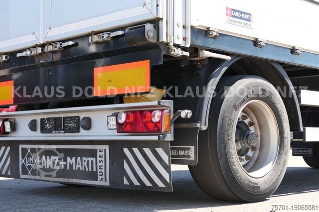 Open aanhangwagen met zeil Lanz + Marti EU 18 Durchladesystem Bordwände