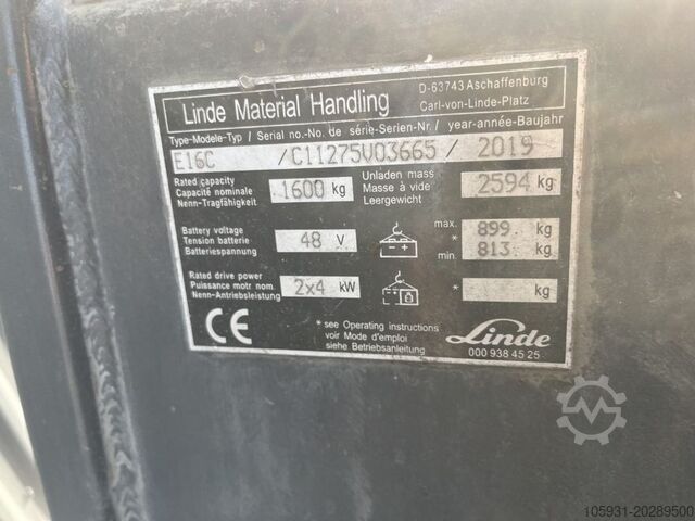 Stivuitor electric cu 3 roți Linde E16C