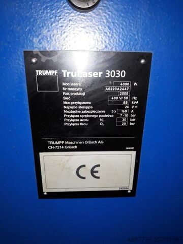 Laser cutting machine TRUMPF TruLaser 3030