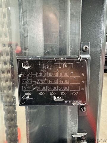 Empilhador manual Linde L 14 i Triplex