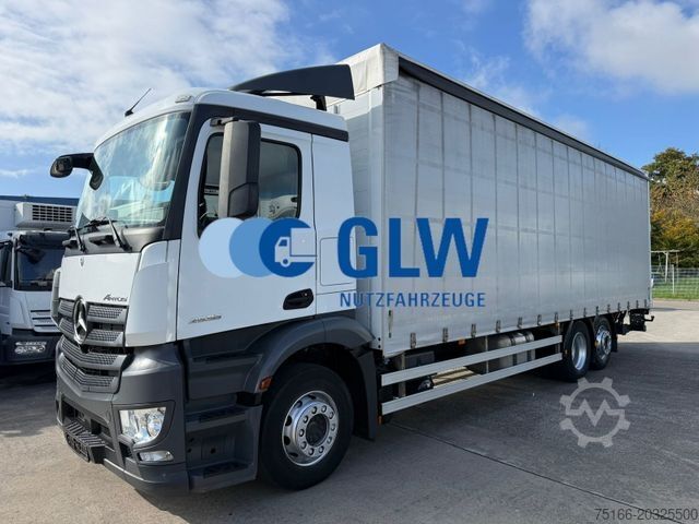 Flatbed truck with tarp MERCEDES-BENZ ANTOS 2536 L Pritsche/Plane 8,50 m*SCHIEBEPLANE
