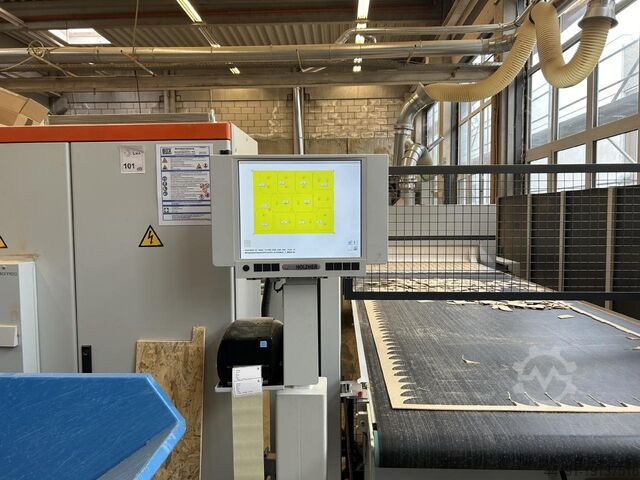 Centro de mecanizado CNC con almacenamiento de placas Holz-Her Dynestic 7532 10.5 automatic mit Store-Master 511