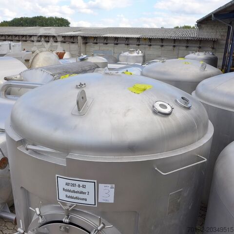 6000 Liter beheizbarer/kühlbarer Druckbehälter, Aisi 316 mit Magnetrührwerk Möschle 8850
