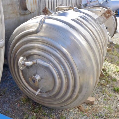 2500 Liter heiz-/kühlbarer Druckbehälter, Aisi 316 mit Flügelrührwerk Ritter (HBB Hildesheimer Behälterbau) 8825