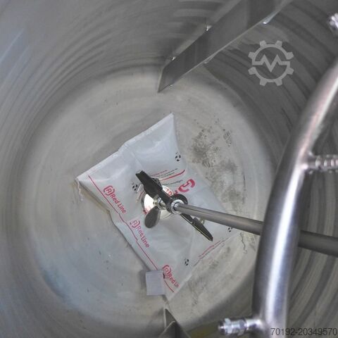 2.420 liter verwarmbare/koelbare reactor van V4A met balkroerder. HANAG 8759