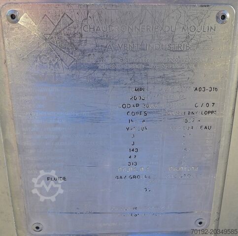 313 liter verwarmbaar/koelbaar drukvat gemaakt van V4A 8617