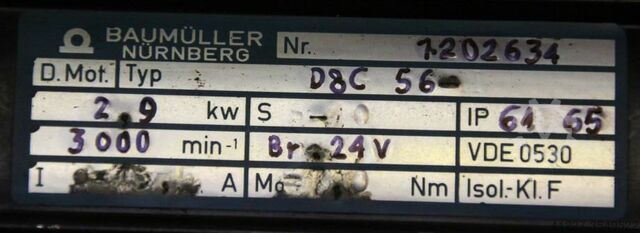 Servomotor Baumüller D8C 56