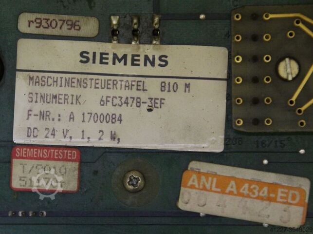 Makine kontrol paneli Siemens Sinumerik 6FC3478-3EF