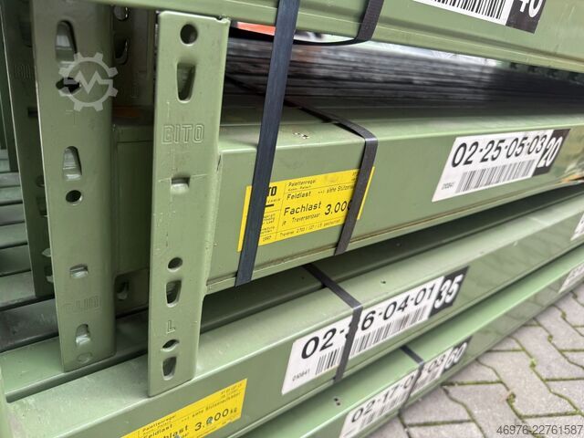 2.700 mm / C: 127 x 50 mm / verde / 3 HP BITO PL38 Palettenregaltraverse Traverse Regal